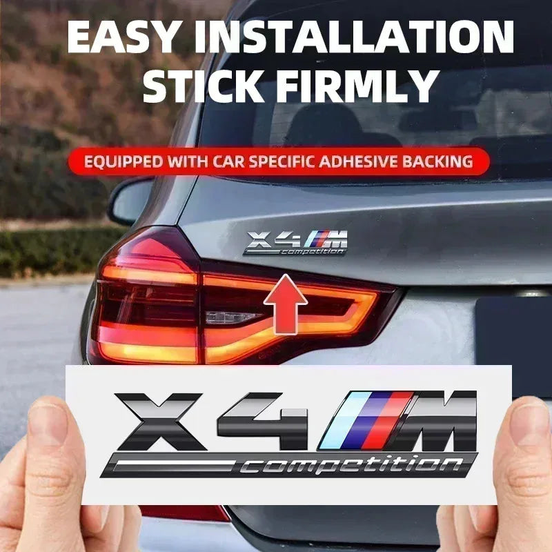 ABS Chrome car rear Trunk Emblem sticker styling power competition logo for BMW M M1 M2 M3 M4 M5 M6 M7 X7M X2M X3M X4M X5M X6M