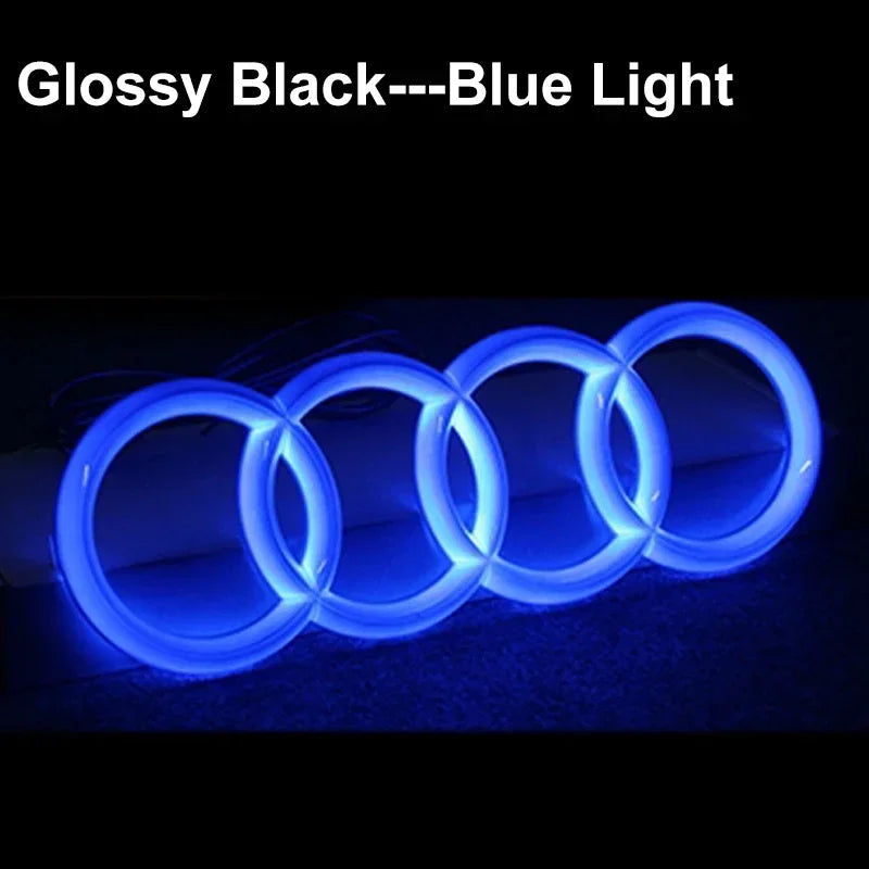 for Audi LED Logo Light Car Front Grille Badge Emblem Sticker A3 A4 A5 A6 Q5 RS5 A4L Q3 A8 Decals Auto Exterior Decoration