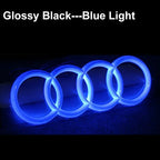 for Audi LED Logo Light Car Front Grille Badge Emblem Sticker A3 A4 A5 A6 Q5 RS5 A4L Q3 A8 Decals Auto Exterior Decoration