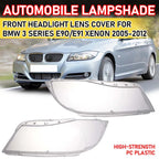 Car Headlight Lens Car Front Headlamp Shell Transparent Lampshade Lens For BMW 3 Series E90 Large Lampshade 05-12 BMW Headlight