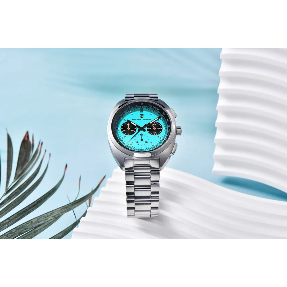 PAGANI DESIGN Panda Mens Watches Quartz Luxury Watch For Men Chronograph VK63 Wristwatches AR Sapphire Waterproof Luminous Clock