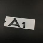 AUDI A1 4 Ring logo ABS Black Car Hood Front Bonnet Grill Rear Trunk Emblem Badge Sticker A1 Mark 30TFSI Emblem For Audi A1