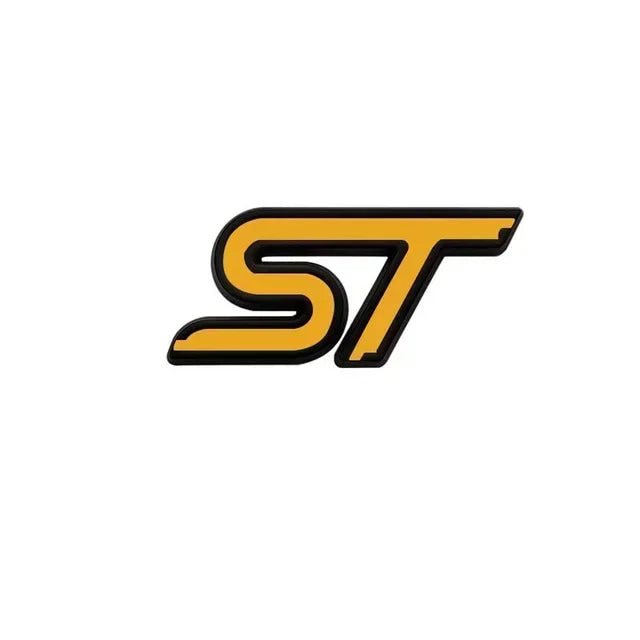 3D Metal ST Logo Car Steering Wheel Emblem Badge Sticker For Ford Focus 2 3 MK2 MK3 MK4 MK7 Fiesta Kuga Explorer Edge