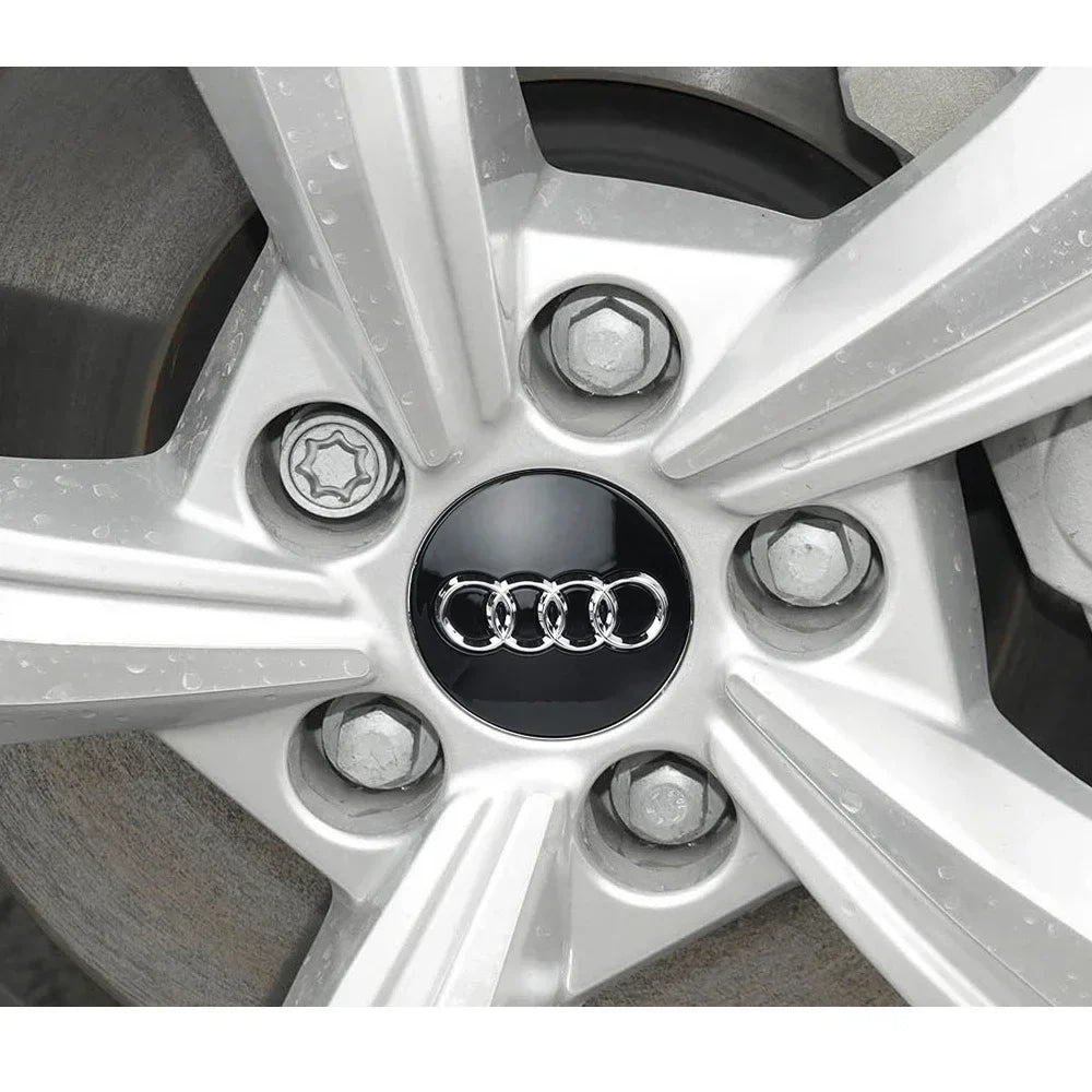 For Audi 4pcs 60mm Car Styling Audi Wheel Center Cap Emblem Hub Covers Badge For Audi B5 B6 B7 B8 B9 D3 Q3 Q5 Q7 TT A1 A3 A4 A5