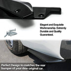 2Pcs/Set Glossy Black JDM Racing Rear Bumper Lip Canard Protector Splitter Diffuser Valence Spoiler Fin Trim W/ Screws Universal