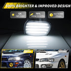 2X Front Corner Side Marker Light Parking Light Turn Signal Light LED For 1995 1996 1997 1998 1999 2000 2001 Subaru Impreza WRX