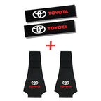 Car exterior annual inspection stickers For Toyota Car Set Car Head Neck Rest Pillow Auto Seat belt Pads Headrest cover
