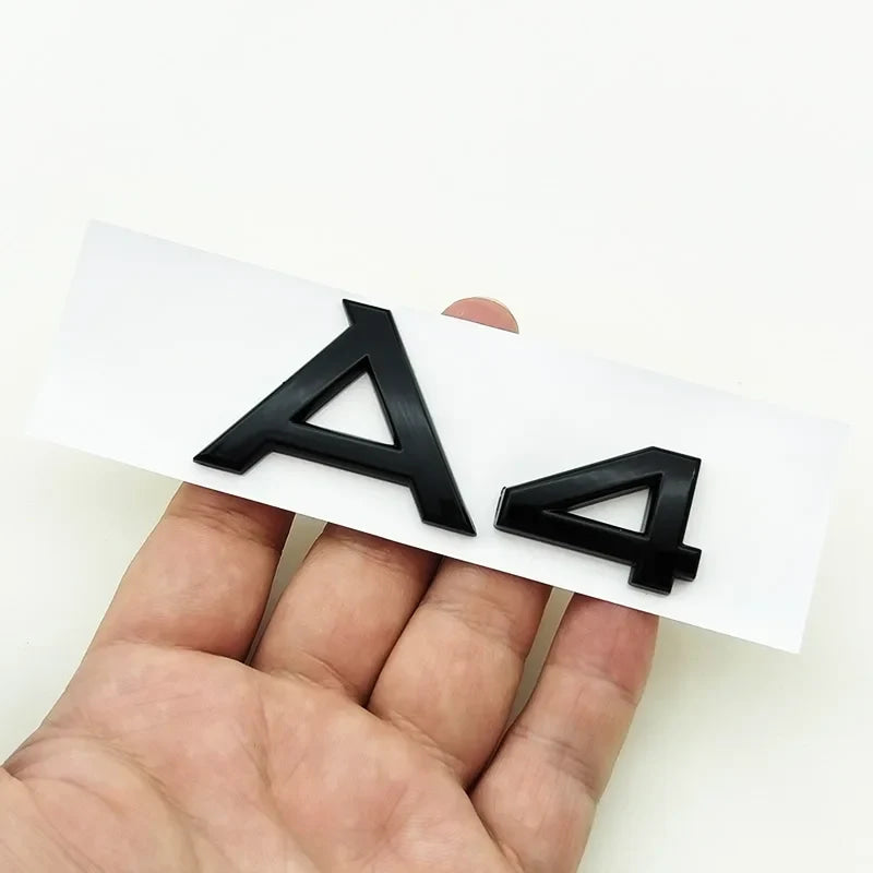 3D ABS cromo negro Logo A1 A2 A3 A4 A5 A6 A7 A8 emblema coche insignia para maletero pegatinas para Audi Auto accesorios decorativos