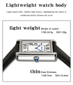 SANDA 9031/1108 Resistant Leather Strap Square Dial Waterproof Sport Casual Women Men Quartz Watches Reloj Luxury Couple Watch