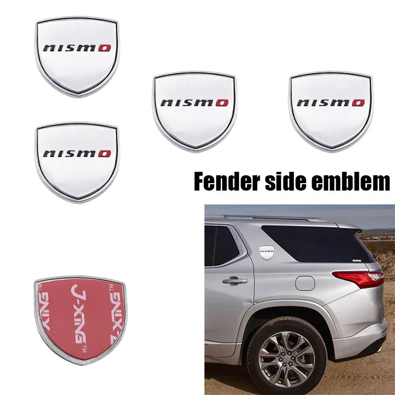 1pcs new metal 3D Car Fender side logo Car door Emblem Rear emblem car window sticker styling Accessories For Nissan nismo