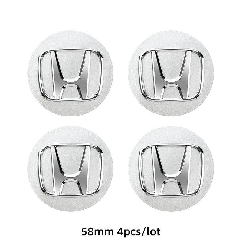 ABS Wheel Center Cap Wheels Tyre Car Wheel Center Cap Set Vehicles Cover For Honda Civic Fit Jazz Accord Pilot CRV Odyssey