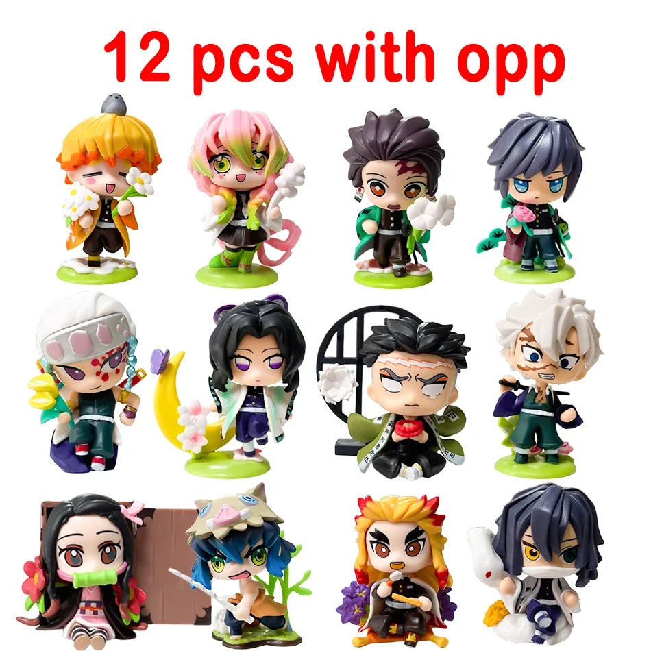 Demon Slayer Tanjiro Kamado Nezuko anime cartoon figure blind box creative personalized statue model ornament surprise gift box