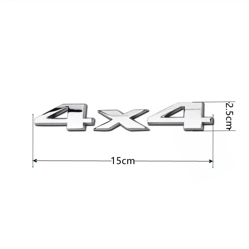 3D Metal 4X4 Letter Emblem Badge Stickers Car Trunk Logo For Jeep Wrangler Grand Cherokee Compass Overland Decor Accessories