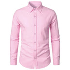 Cotton Linen Shirt for Men Slim Fit Tops Long Sleeve Bussiness Shirt Spring Autumn Casual Formal Men's Shirts