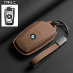 Soft Leather Car Key Case Full Cover Shell For BMW 1 2 3 4 5 6 Series X1 X3 X4 X5 X6 F36 F25 F26 F30 F34 F10 F07 F20 Z10 F15 F16