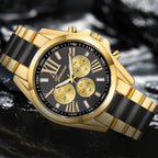 Men Exquisite Watches Luxury Golden Quartz Steel Wristwatch Fashion Classic Masculino Relogio Casual Business Clock Male Saati