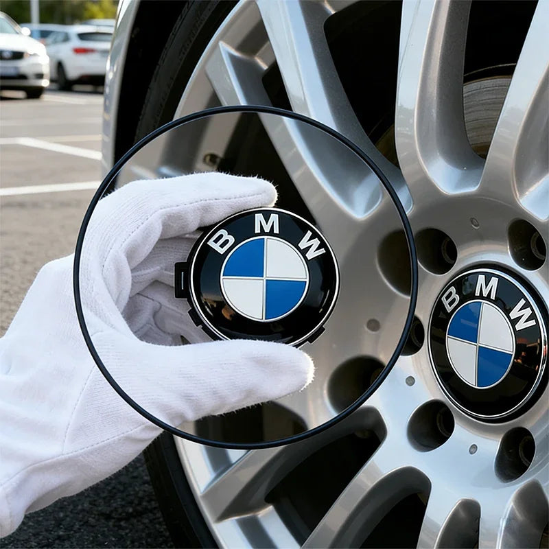 4Pcs 56mm 68mm Carbon Fiber Wheel Center Hub Caps 50th Anniversary Emblem for BMW M Power X5 E46 E90 F10 F30 G20