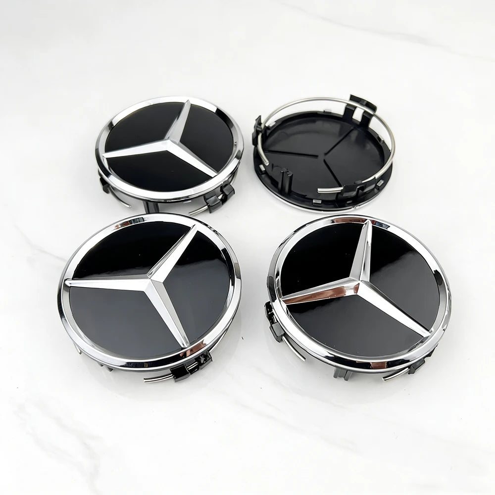 Car Wheel Center Logo Hub Cap 4pcs 75mm For Mercedes Benz AMG W204 C218 A207 C117 CLA CLS E Class W212 S212 X166 W176 W205 W246