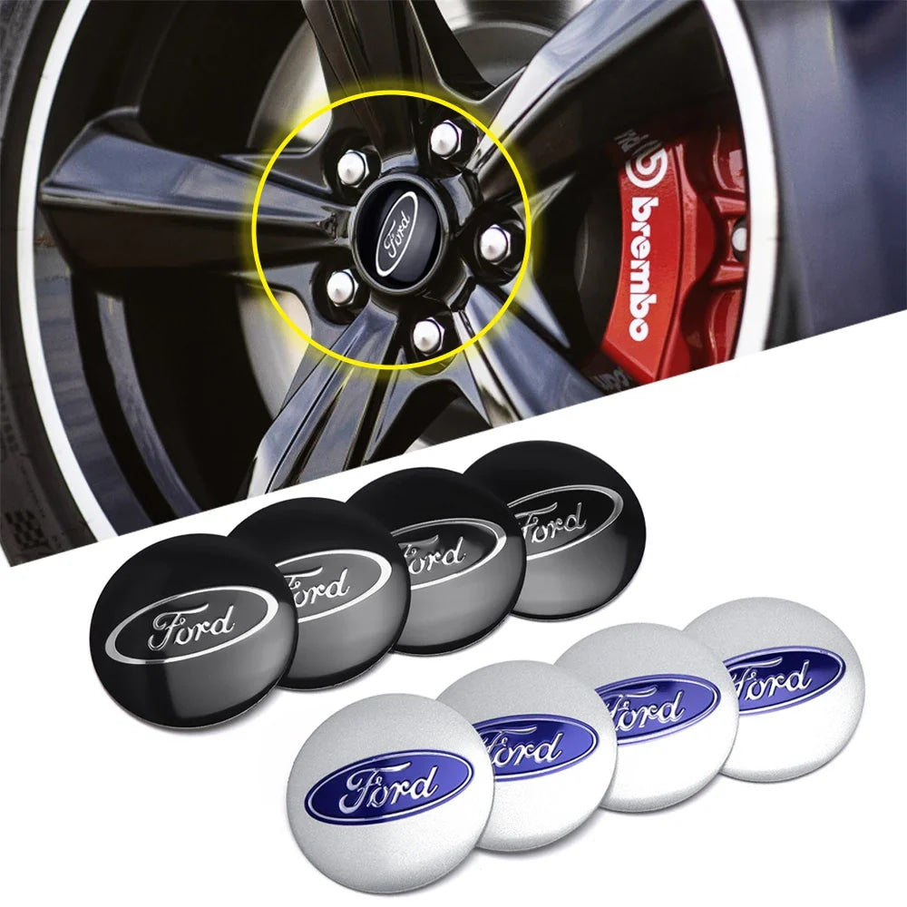 Ford Mustang ST Foose Accessorie 56MM Emblem Car Wheel Center Cap Sticker Decoration for Edge Fusion Shelby Explorer F150 Focus