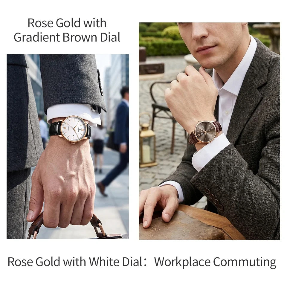 STARKING Sapphire 8215 Automatic Watch Fashion Sports Business Casual Wristwatch Waterproof Wear-resistant Watch Gifts for Men