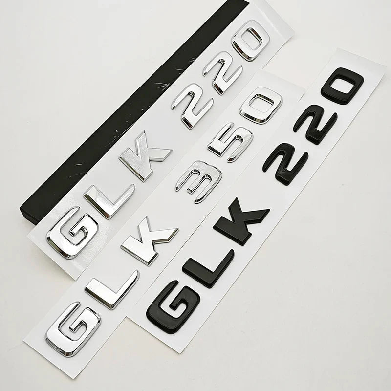 3D ABS Car Logo 4 Matic GLK220 GLK300 GLK350 Emblem Letters Sticker Rear Trunk Badge for GLK W204 X204 GLK220 GLK300 GLK350