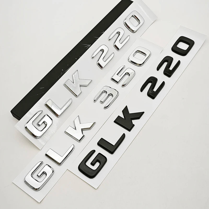 3D ABS Car Logo 4 Matic GLK220 GLK300 GLK350 Emblem Letters Sticker Rear Trunk Badge for GLK W204 X204 GLK220 GLK300 GLK350