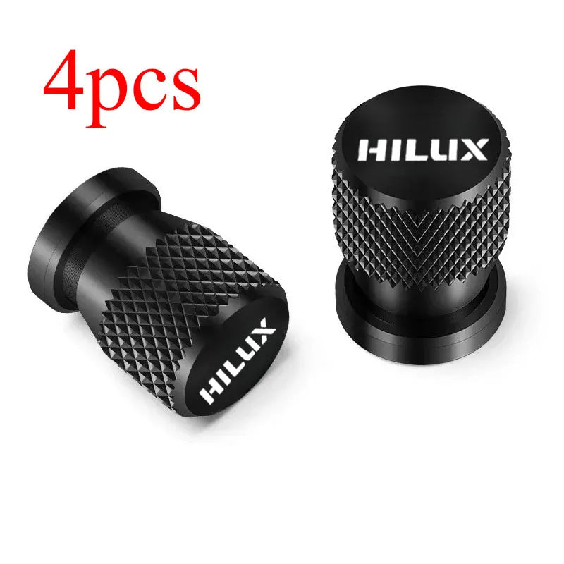 4pcs For TOYOTA HILUX Car Wheel Tire Valve Caps Tyre Stem Covers Airdust Waterproof Accessories
