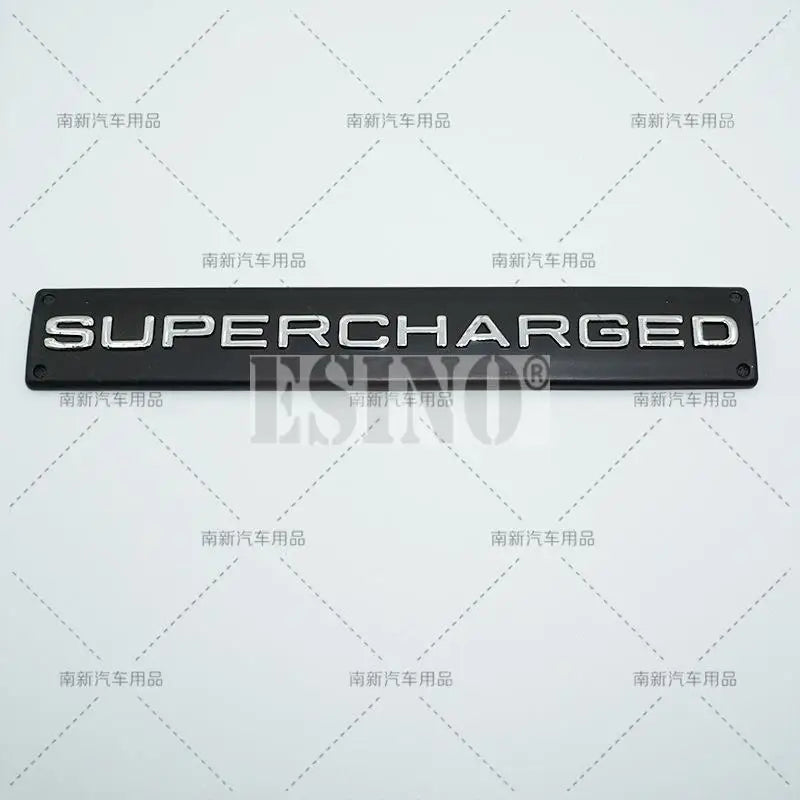 Car Styling Supercharged 3D ABS Adhesive Emblem Rear Trunk Badge Fender Sticker Car Body Decal Auto Accessory