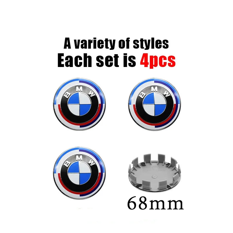 4Pc 68mm 56mm Car Rim Cover Wheel Hub Center Caps Badge Emblem Accessories For BMW E90 E60 F18 E46 F30 F20 M2 M5 M3 E87 M4 X3 X5