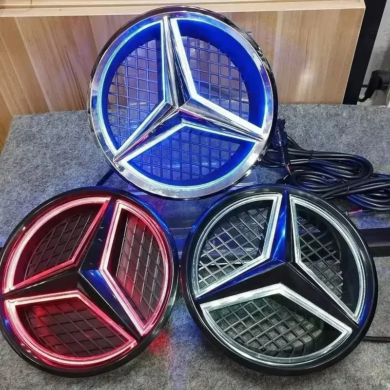 Car Front Grilled Star Emblem LED For Mercedes W205 W212 W213 W204 W166 CLA W253 A W176 W177 C W204 E X204 GLA GLC GLE B Ashtray