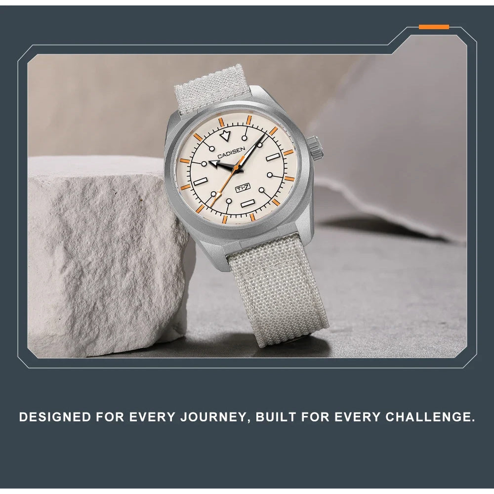 CADISEN TI-7 Autodyne 2026 NEW Titanium Automatic Mechanical Watch Man Canvas Wristwatch MIYOTA 8215 Luminous Waterproof Watches