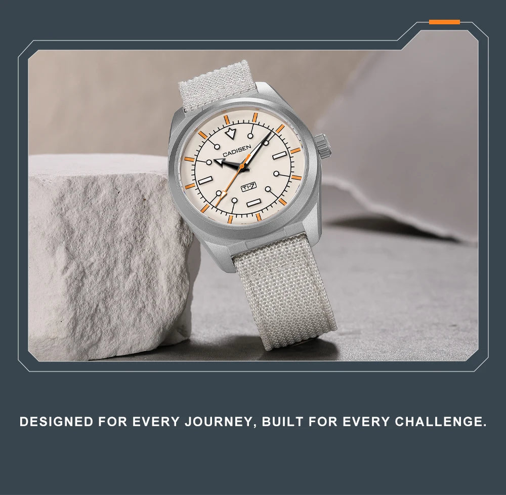 CADISEN TI-7 Autodyne 2026 NEW Titanium Automatic Mechanical Watch Man Canvas Wristwatch MIYOTA 8215 Luminous Waterproof Watches