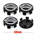 4Pcs 54/60mm Car Wheel Center Hub Caps Cover For Nissan Qashqai Juke Pulsar Sentra Altima Patrol Micra Replacement Accessorie