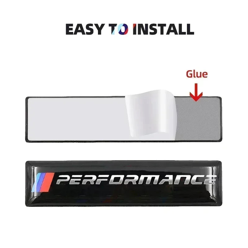 Silicone car badge sticker BMW M M3 M5 performance E36 E46 E39 E53 E90 E60 E61 E93 E87 F10 X1 X3 X5 full range accessories