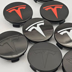 4Pcs 56mm ABS Tesla Wheel Center Hub Cap Emblem Logo Car Rims Cover Hubcap For Tesla Model 3 Y X S Original Badge Accessories