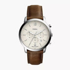Fossil FS5380 Men's Watch Neutra Chronograph Quartz Leather Strap Vintage Casual Business Wristwatch for Men