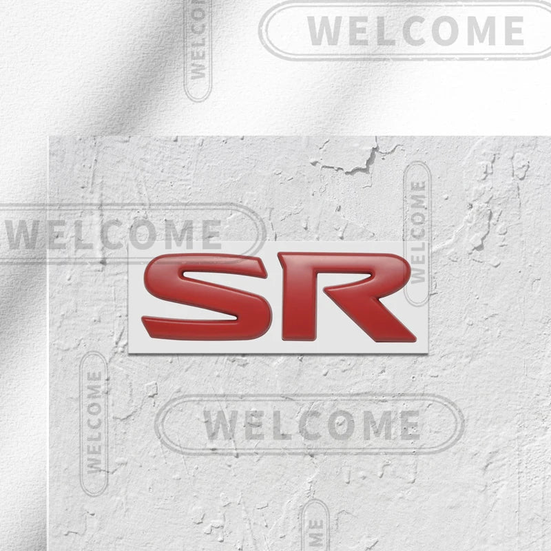 3D Metal SR Logo Car Letter Emblem Badge Sticker Trunk Decals For Nissan Altima Kicks Sentra Maxima X-Trail Styling Accessories