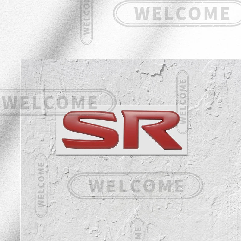 3D Metal SR Logo Car Letter Emblem Badge Sticker Trunk Decals For Nissan Altima Kicks Sentra Maxima X-Trail Styling Accessories