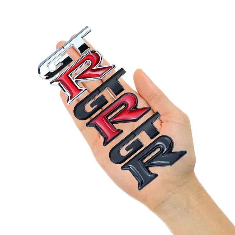 For Nissan Nismo GT-R, R32, R33, R34, R35, 370Z Accessories 1pcs GTR Car Logo Emblem Metal Stickers R GT Decals Badge Labeling