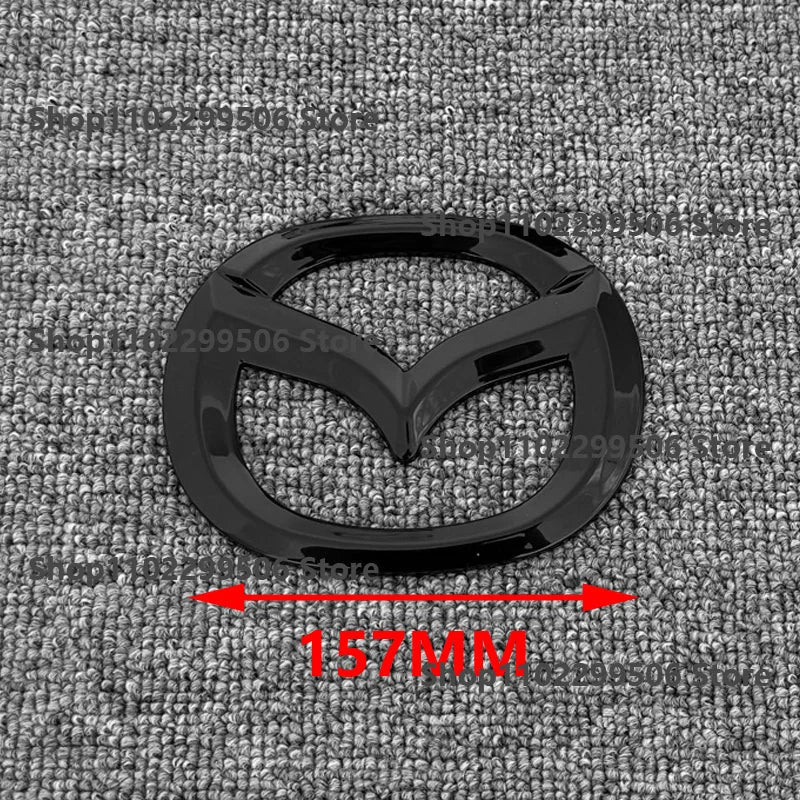 Car Front Grille Badge Trunk Emblem For 2014 15 16 17 18 19 Mazda 6 black Carbon steering wheel Rear Body Decal Accessories