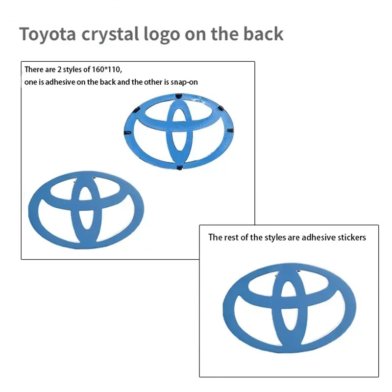 For Toyota RAV4 Camry Corolla Levin Yaris Reiz Vios Highlander CHR prius aygo hrv ABS Car front grille trunk suitcase Logo