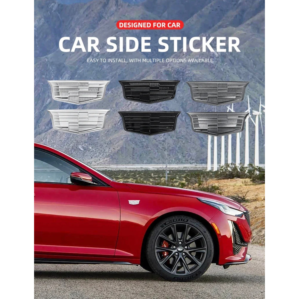 ABS Car Body Stickers Side Decals Emblem for Cadillac CT5 XT5 XT6 Escalade CTS DTS SLS XLR ATS SRX Tiburon Deville Accessories