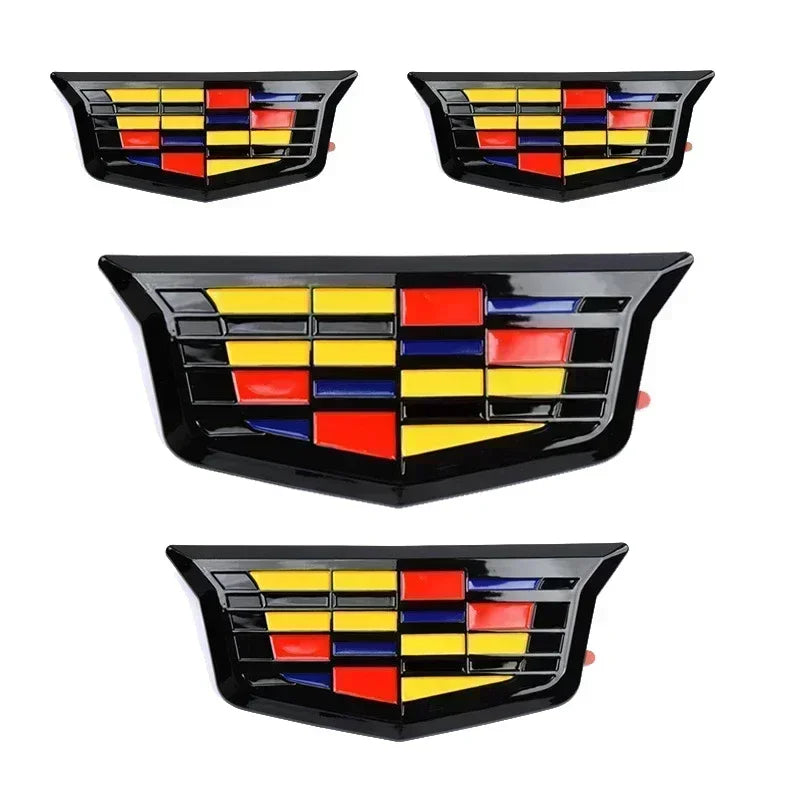 Front Rear Emblem Steering Wheel Sticker Side Badge Logo Refit Replacement Accessories for Cadillac CT4 CT5 CT6 XT4 XT5 XT6