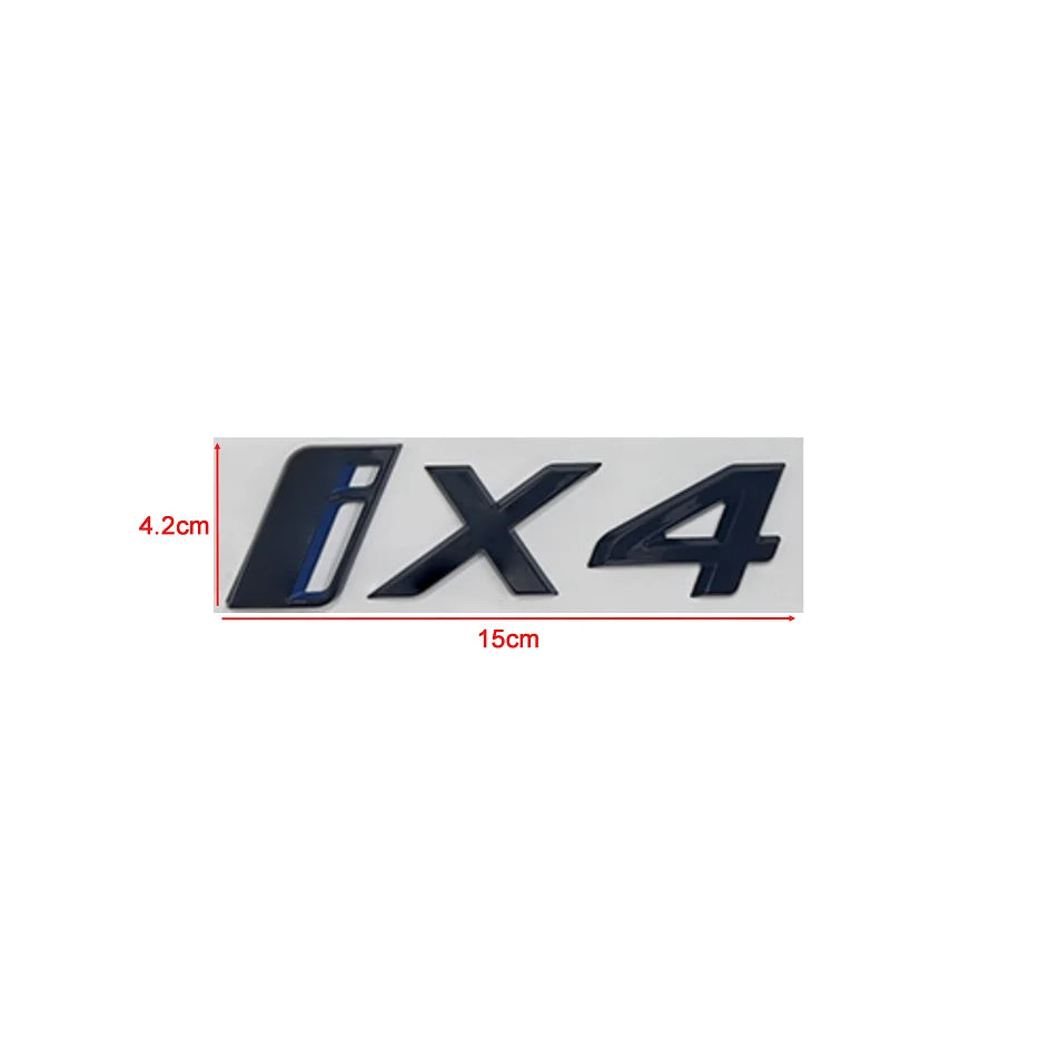 ABS Letters Numbers Glossy Black ix i3 i4 i7 iX ix3 iX4 ix7 Emblem for BMW X1 X3 X5 X6 GT Car Rear Logo Badge Sticker