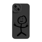 Cartoon Matchman Phone Case For iPhone 11 12 13 14 15 Pro Max XR XS X 7 8 Plus SE 2020 Shockproof Matte Soft TPU Silicone Cover