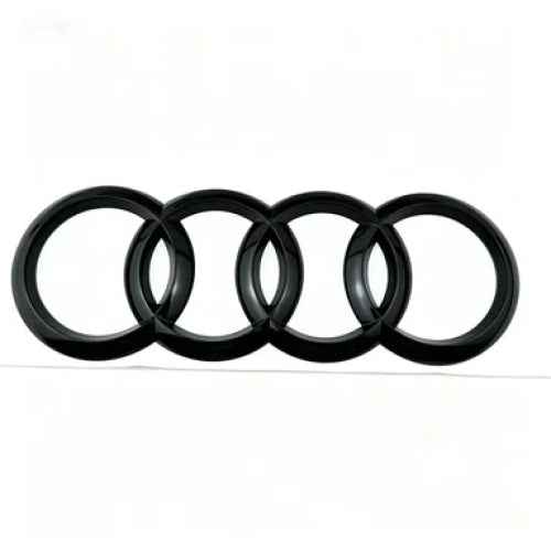 4 Ring Logo ABS For Audi A1 2008-2022 Black Car Hood Front Grill Emblem Rear Trunk Badge A1 Quattro Sline Emblem Car Accessories