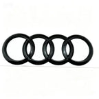 4 Ring Logo ABS For Audi A1 2008-2022 Black Car Hood Front Grill Emblem Rear Trunk Badge A1 Quattro Sline Emblem Car Accessories