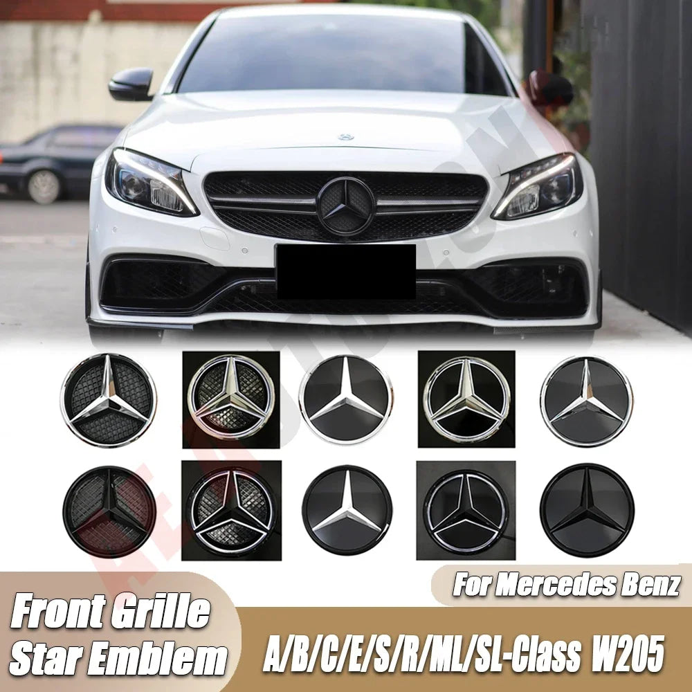 1pcs For Mercedes Benz B/C/E/S W176 W246 W205 W212 W207 W217  W166 X166 X156 X204 Front Grille Emblem Star Badge