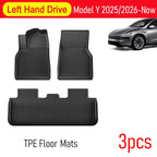 Floor Mats for Tesla Model Y 2025 2026 Juniper All Weather Trunk Mat Kick Pads Cargo Frunk Liners Seatback Protector Accessories