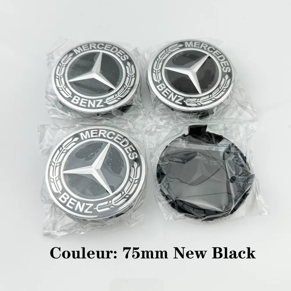 Car silver Red 4pcs 75mm Wheel Center Hub Caps 4Pcs For Mercedes Benz AMG A0004000900 W212 W205 W204 W211 W213 Accessories